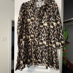 Elegant Black and Cream Women's Dress